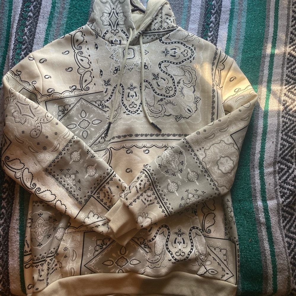 Tan beige bandana hoodie